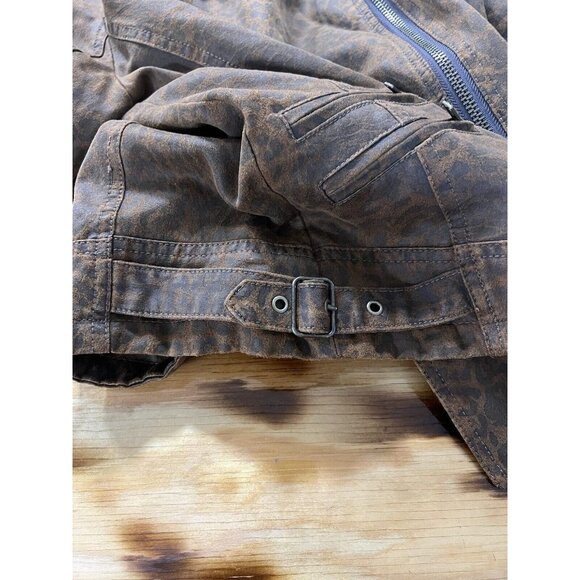 Kut From‎ The Kloth Women Faux Suede Size Medium Zip Jacket Leopard Print Preppy - Picture 16 of 16
